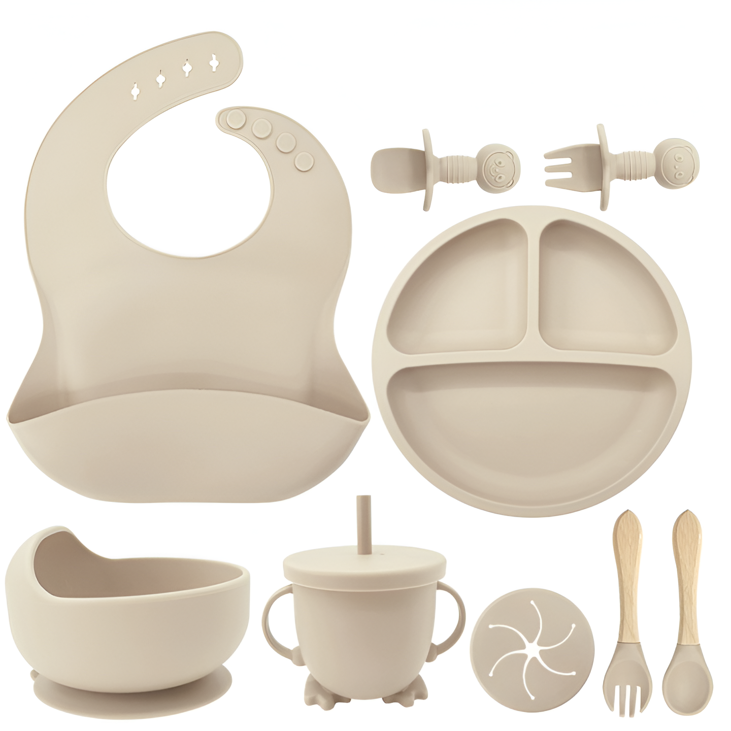 Cubbycoo Baby Feeding Set (Purple/Beige/Pink/Green)