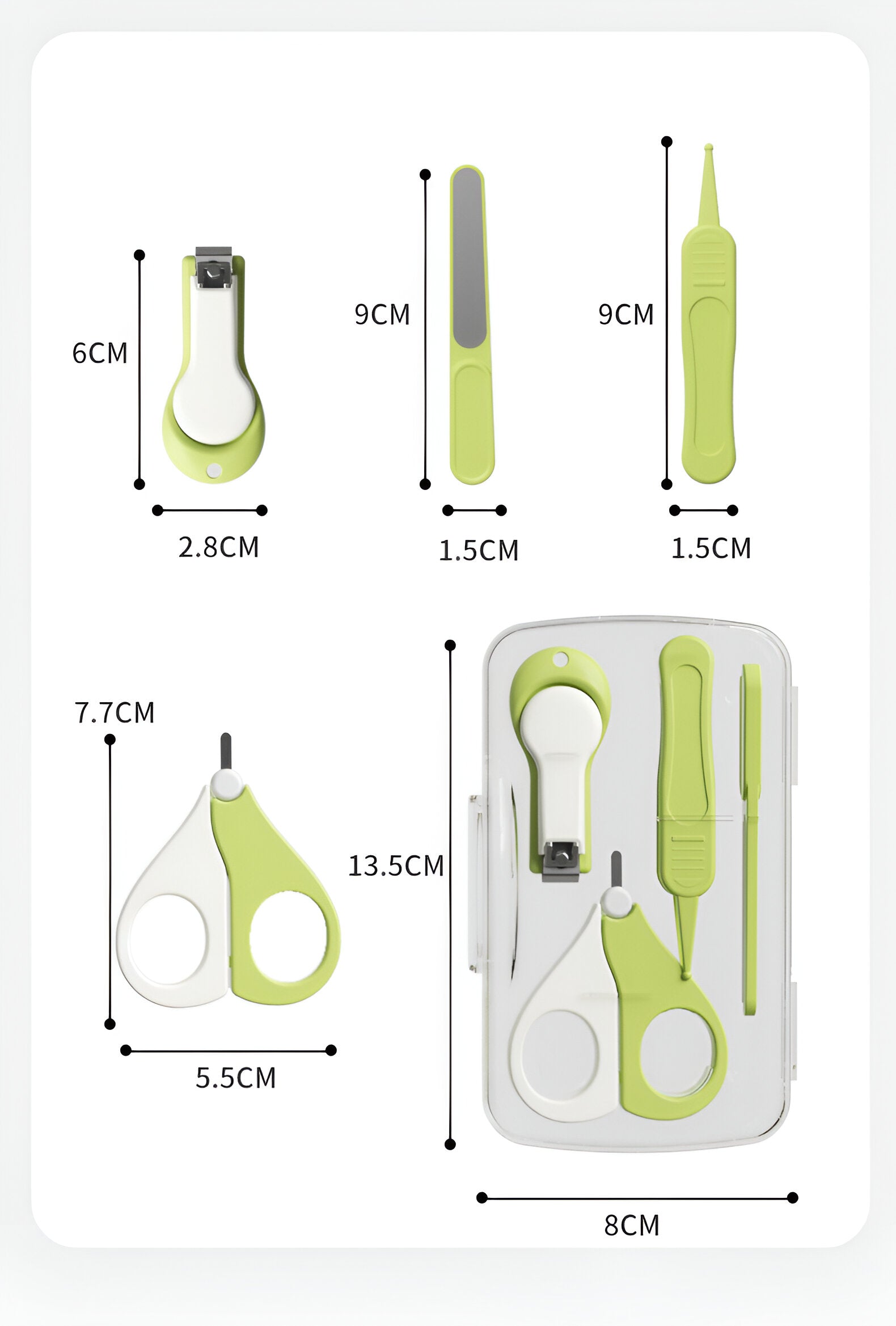 Cubbycoo Baby Nail Clipper Set (Green/Purple/Pink)