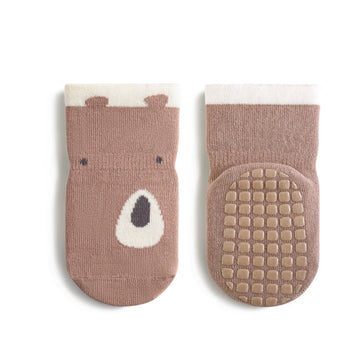 Soft, breathable, non-slip baby floor socks for safe indoor walking and crawling.