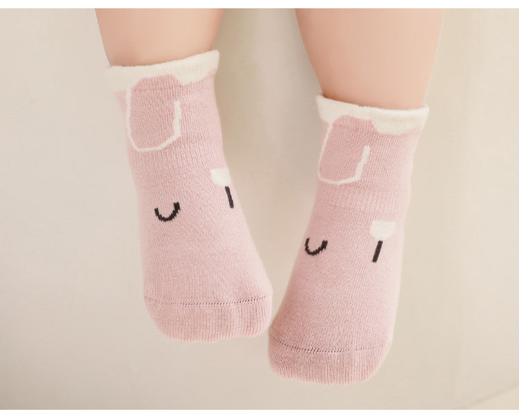 Soft, breathable, non-slip baby floor socks for safe indoor walking and crawling.