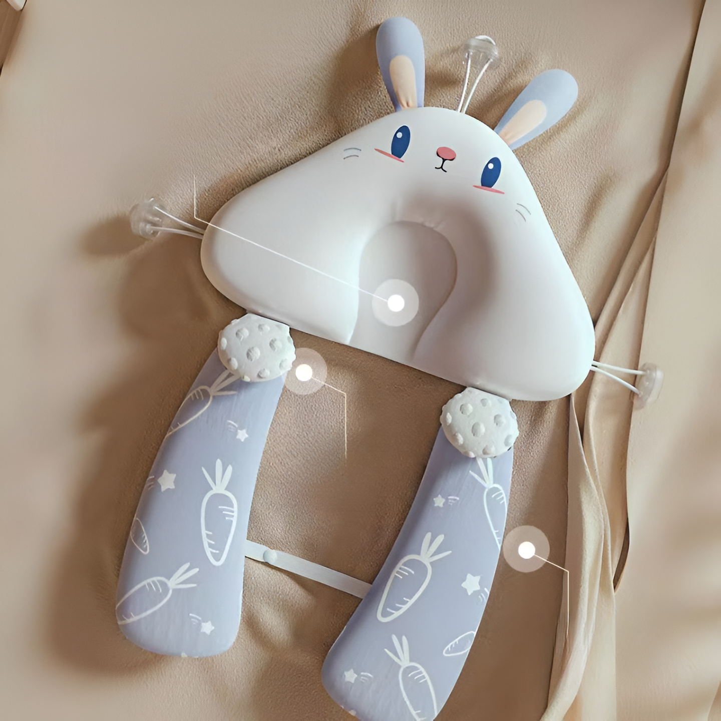 Baby shaping pillow for newborns to prevent head tilt and flat head adjustment pillow for baby exhaust soothing pillow for all seasons