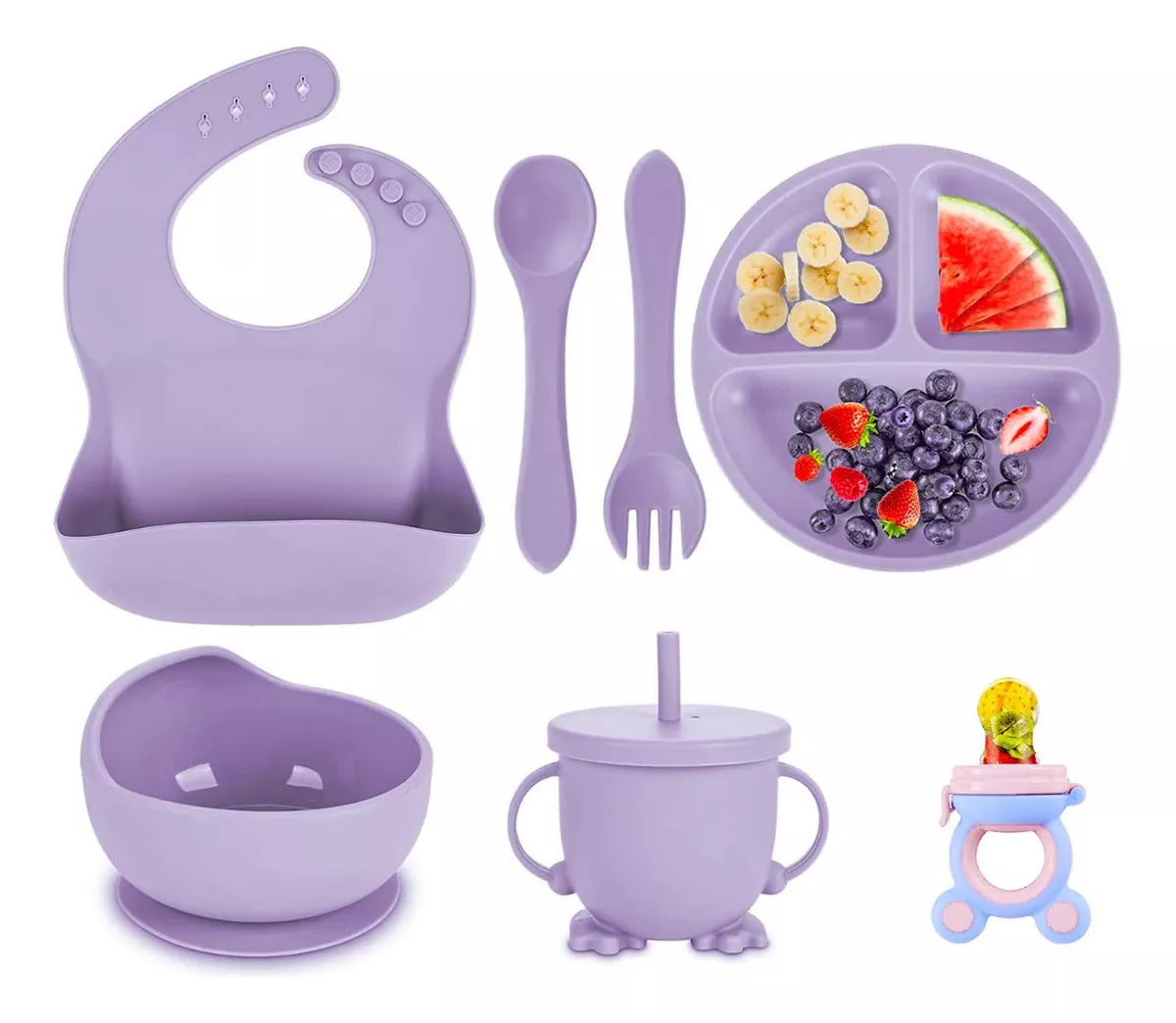 Cubbycoo Baby Feeding Set (Purple/Beige/Pink/Green)