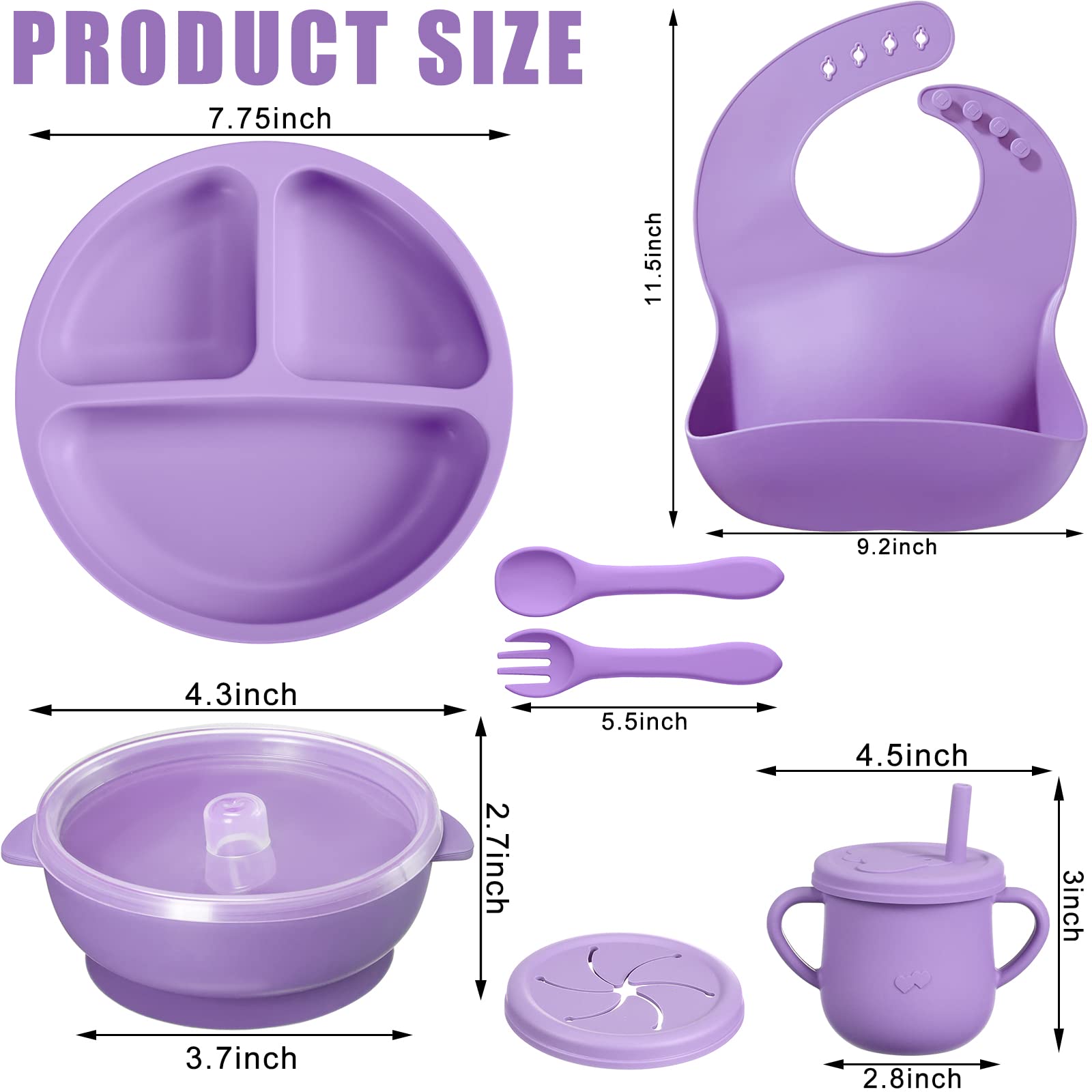 Cubbycoo Baby Feeding Set Dark Purple