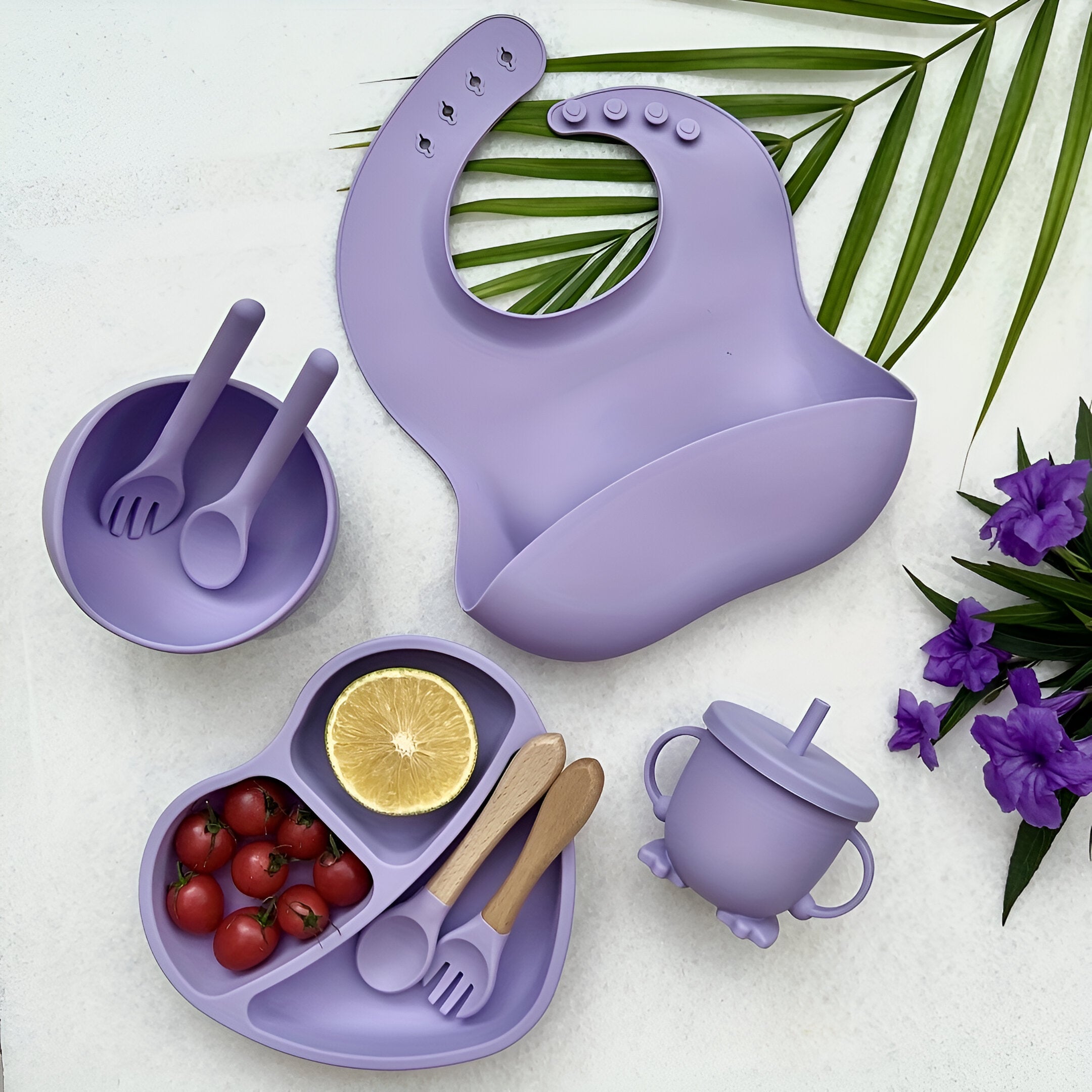 Cubbycoo Baby Feeding Set Dark Purple