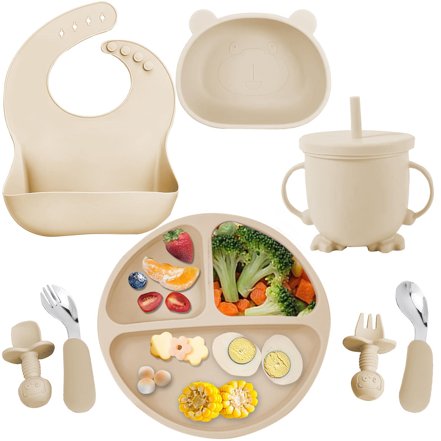 Cubbycoo Baby Feeding Set (Purple/Beige/Pink/Green)