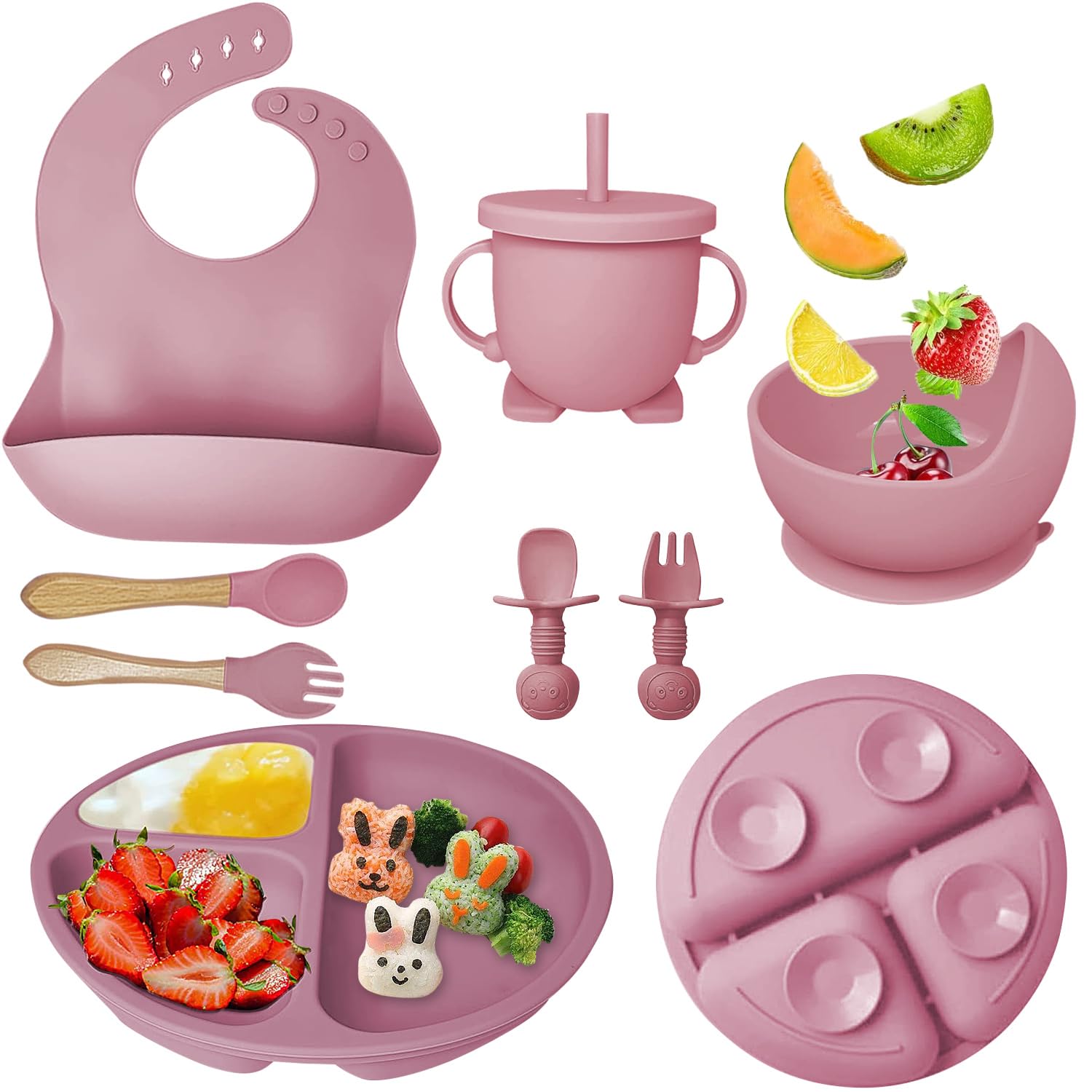 Cubbycoo Baby Feeding Set (Purple/Beige/Pink/Green)