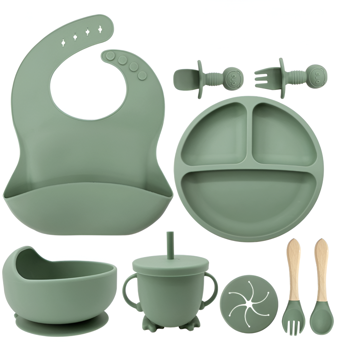 Cubbycoo Baby Feeding Set (Purple/Beige/Pink/Green)